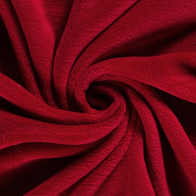 Coral fleece solid red