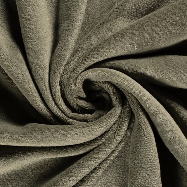 Coral fleece solid olive green