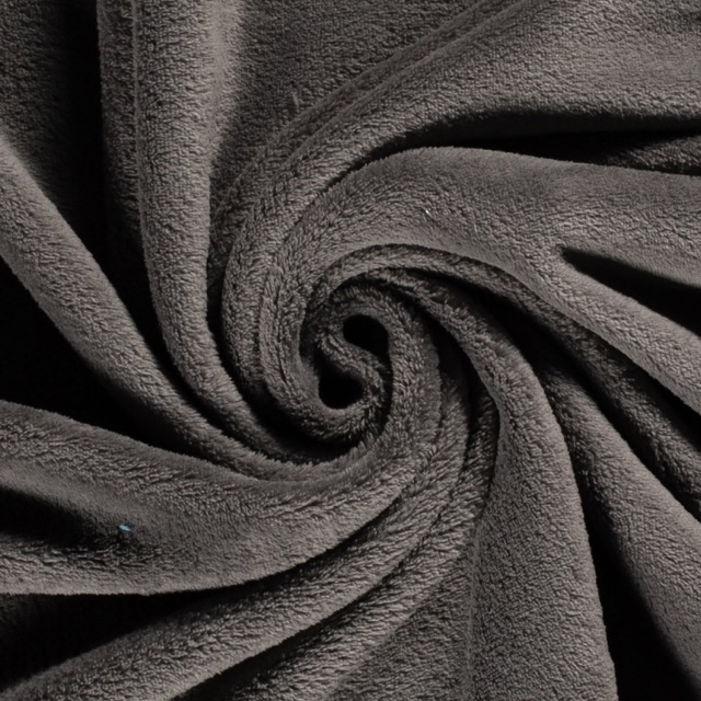 Coral fleece solid taupe grey