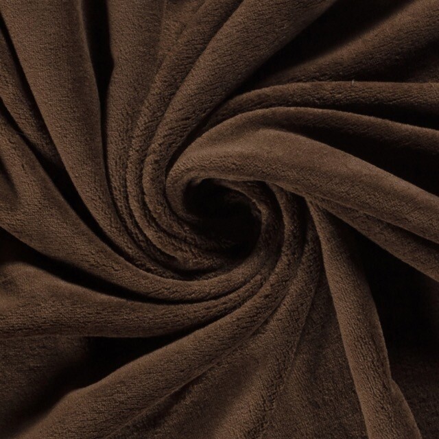 Coral fleece solid dark brown