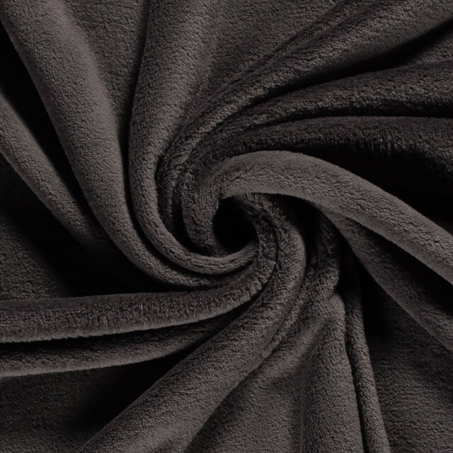 Coral fleece solid dark grey