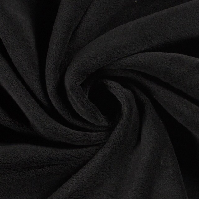 Coral fleece solid black