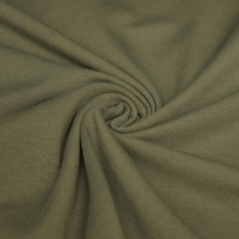 cotton jersey dark olive green