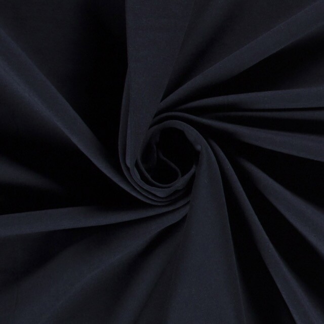 french terry brushed solid navy