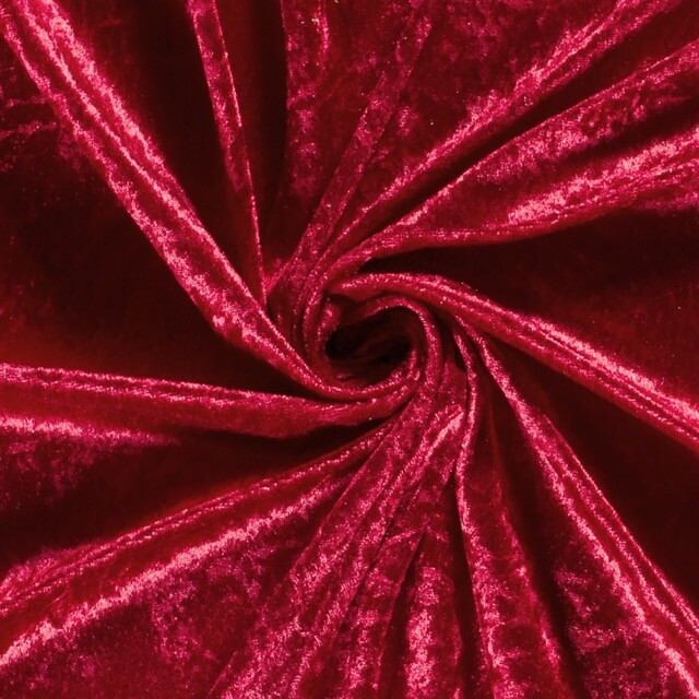 Panne velvet dark red