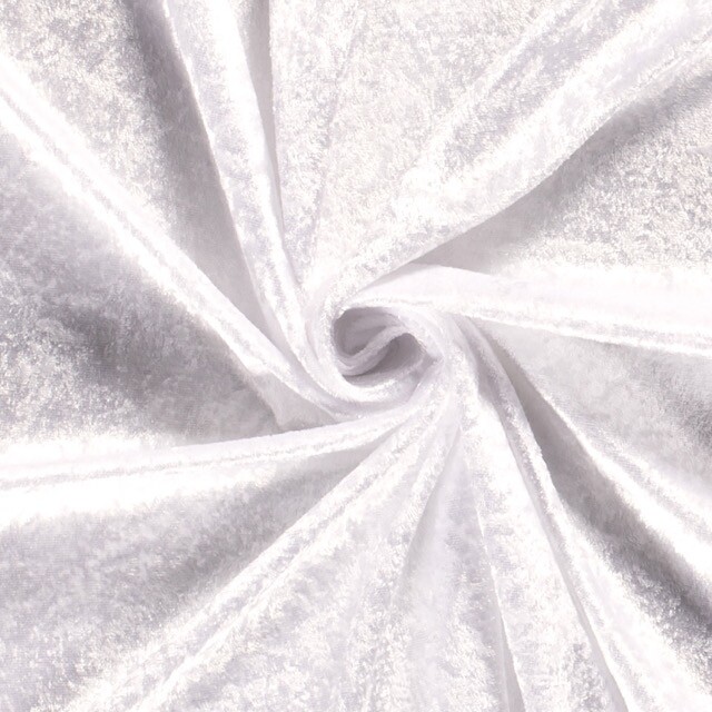 Panne velvet white