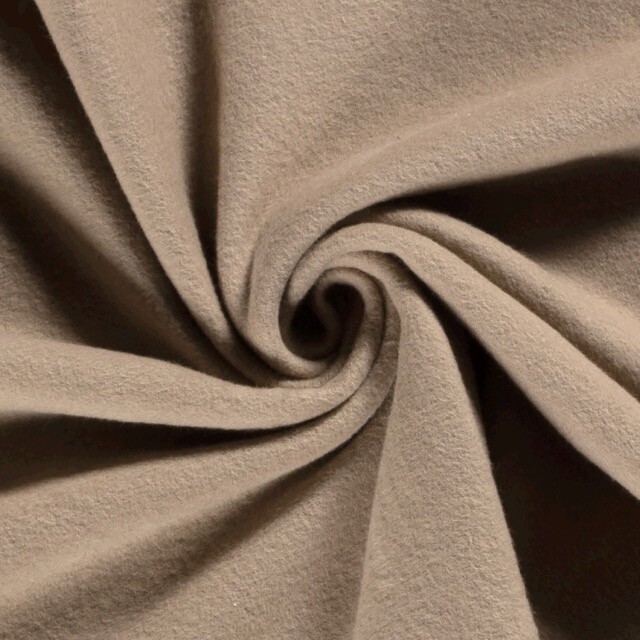 cotton fleece taupe brown