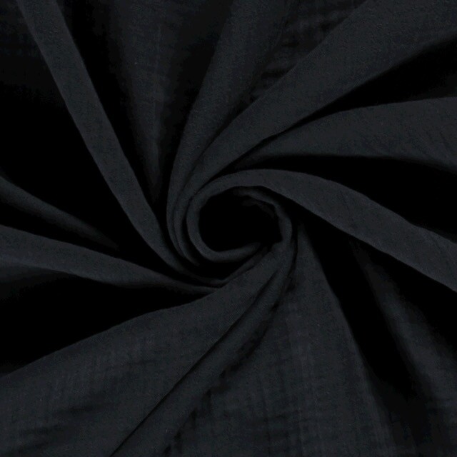 cotton muslin triple layer solid marine