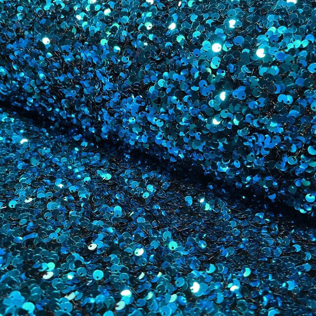 Sequins velvet aqua