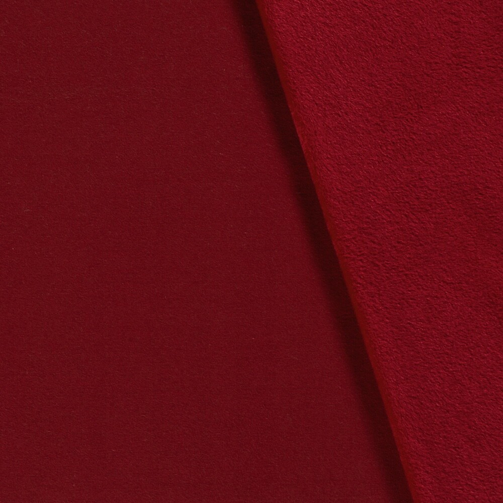 Alpenfleece uni dunkelrot