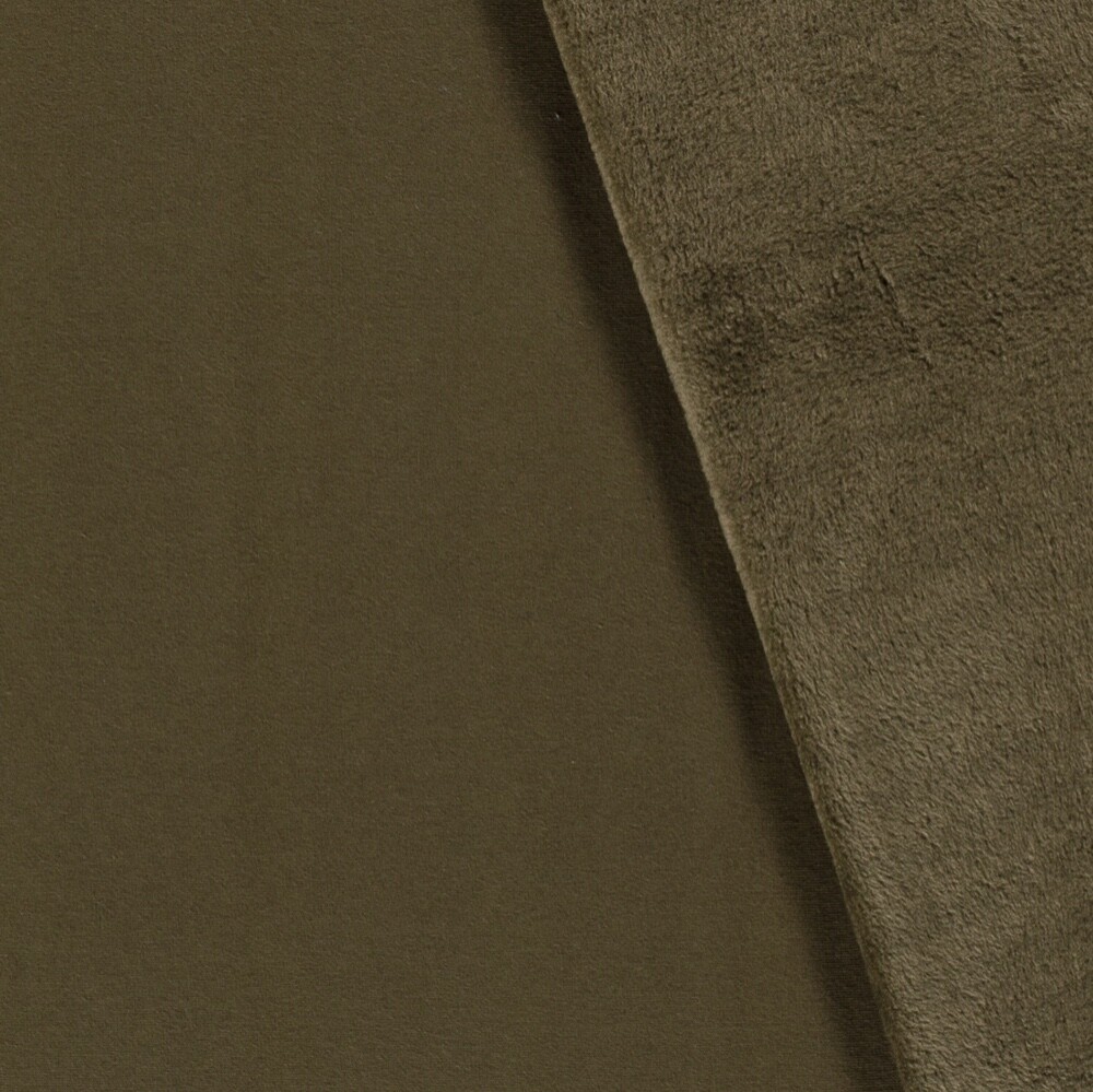Alpenfleece uni khaki grün