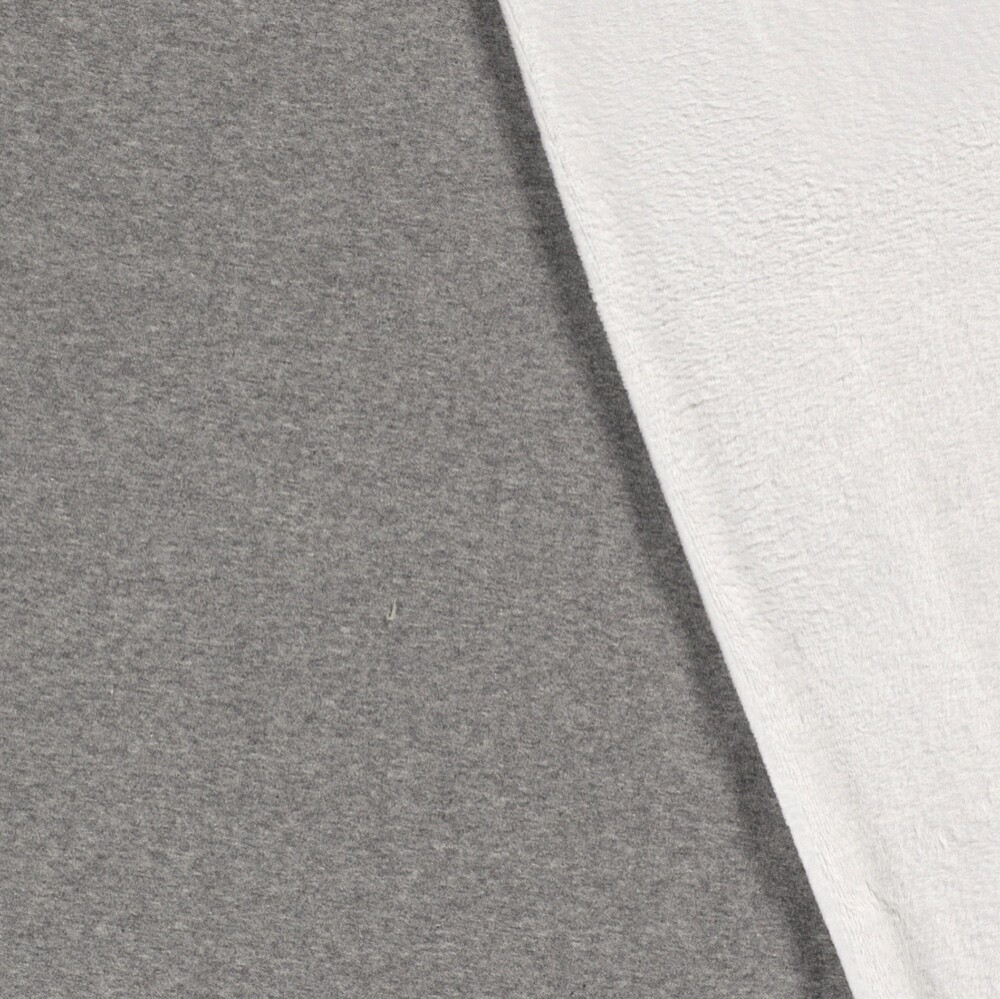 Alpenfleece uni meliert grau