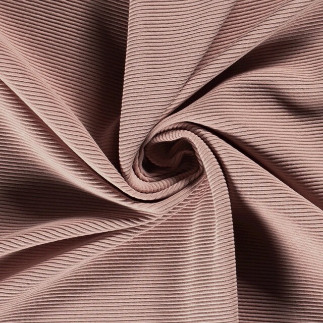 Ottoman rib jersey solid light mauve