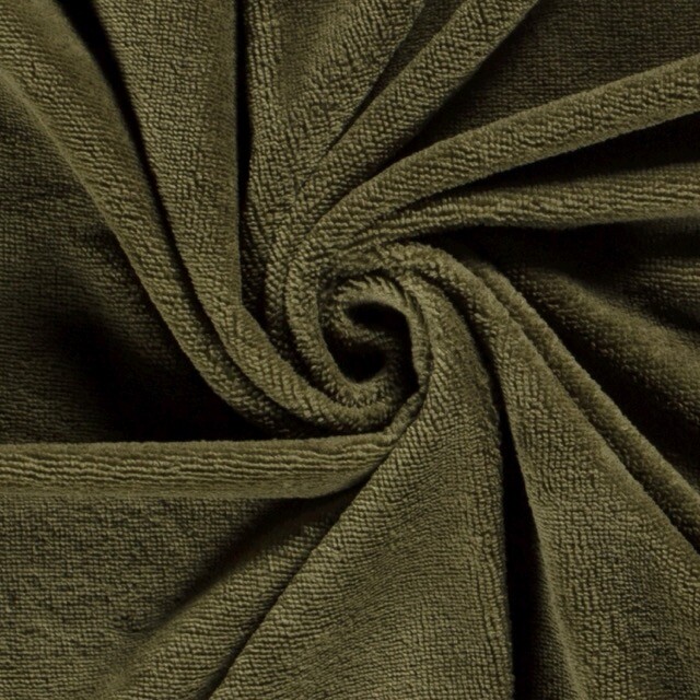 Bamboo towel fleece khaki green