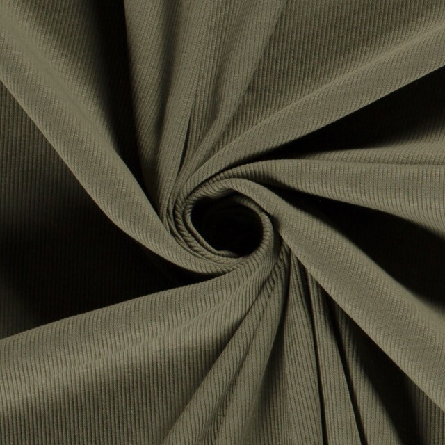 Rib jersey solid forest green