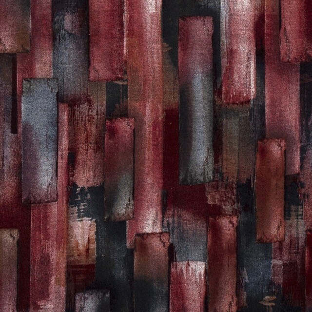 Jersey fabric discharge printed stripes brown