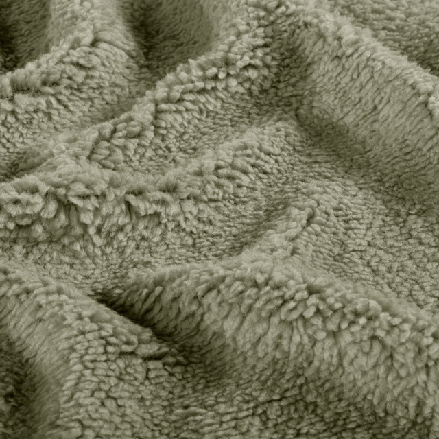 Sherpa fleece solid olive green