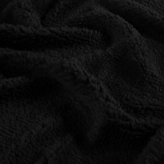 sherpa fleece solid black