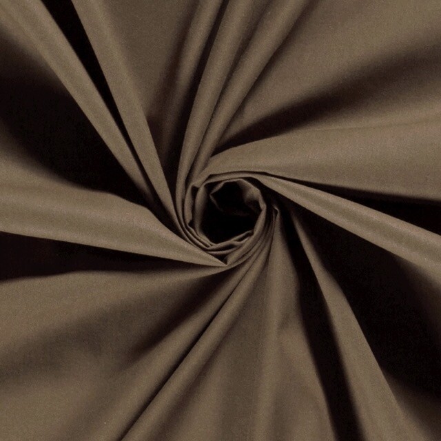 Cotton poplin plain taupe