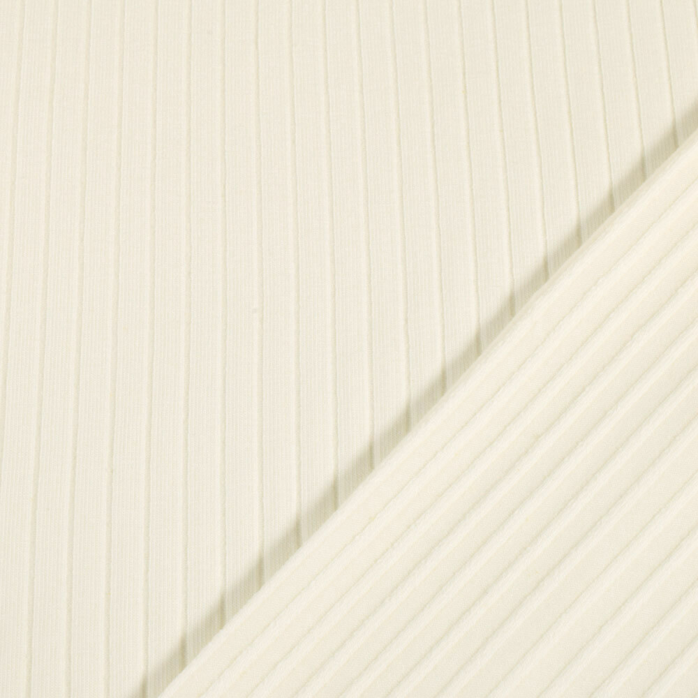 Cotton jersey rib offwhite