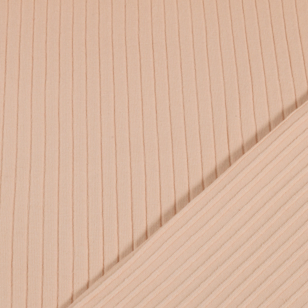 cotton jersey rib light salmon