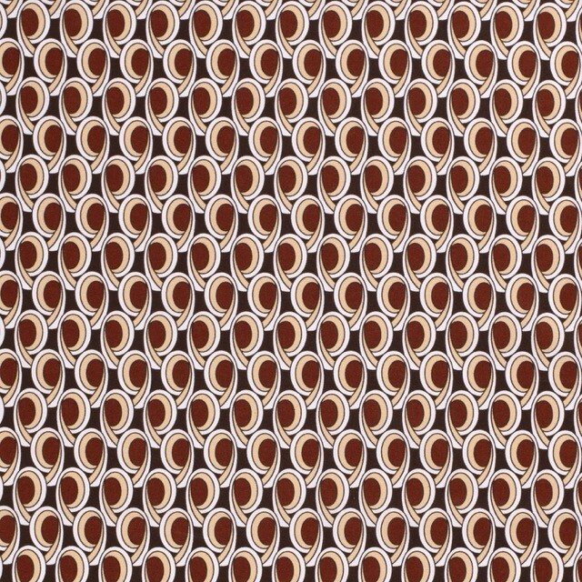 Cotton poplin printed batik brown