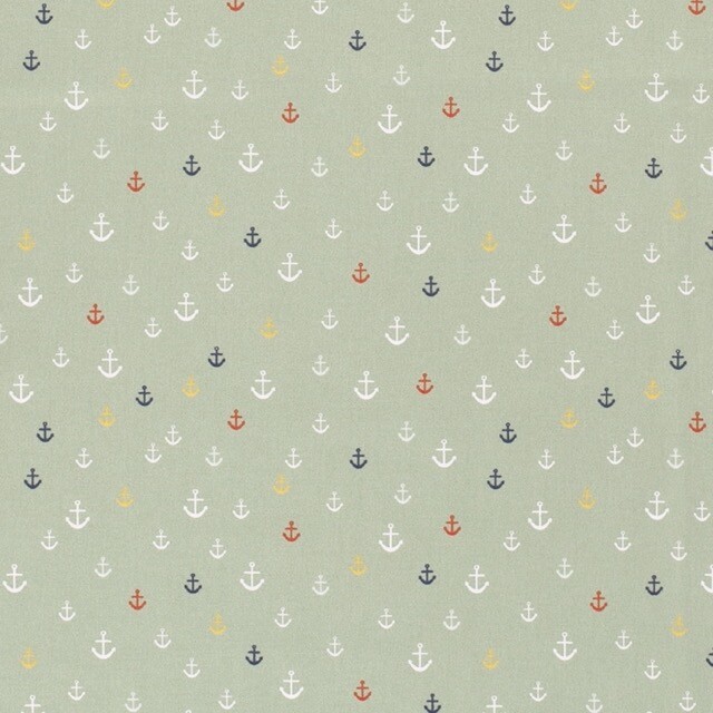 Cotton poplin anchors old green
