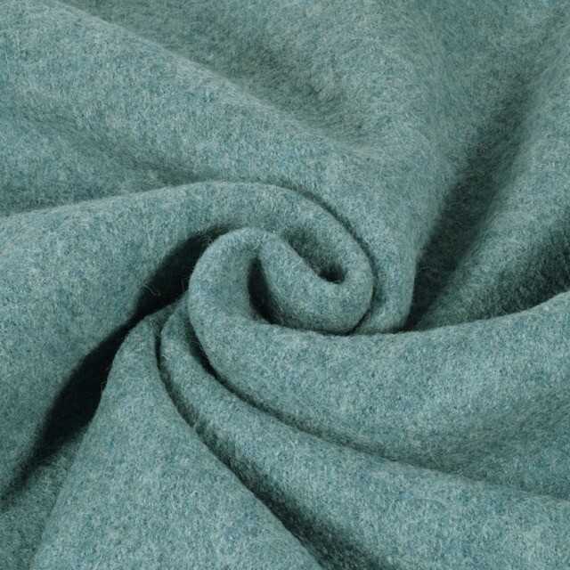 Wool felt melange petrol