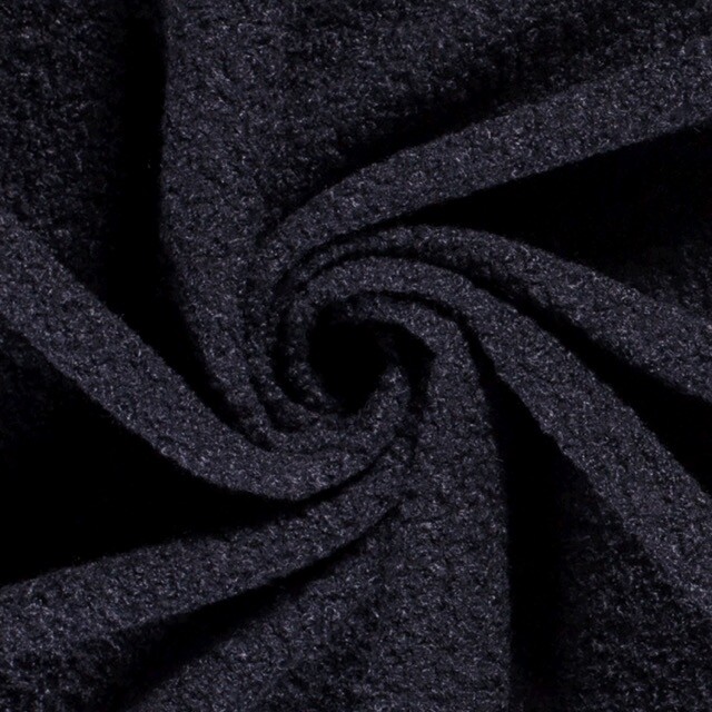 Fine knit bouclé solid navy