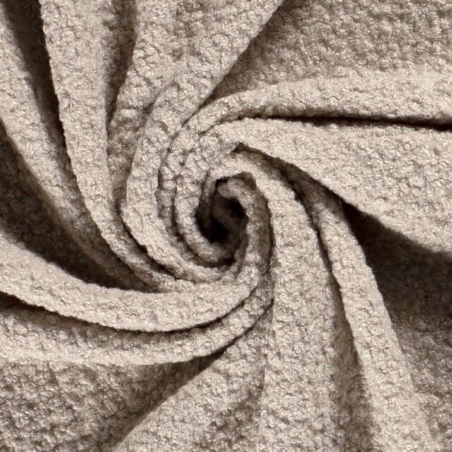 Fine knit bouclé solid beige