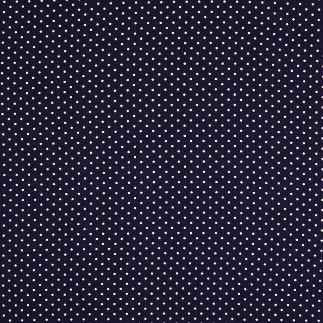 viscose poplin dots navy