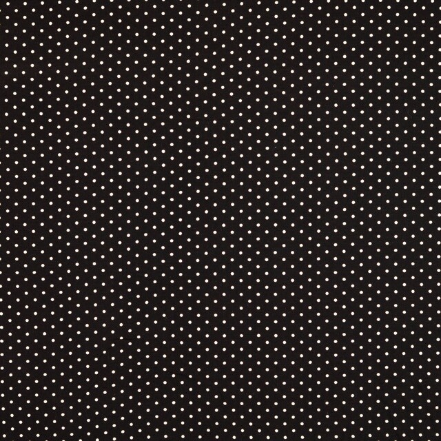 Viscose poplin dots black