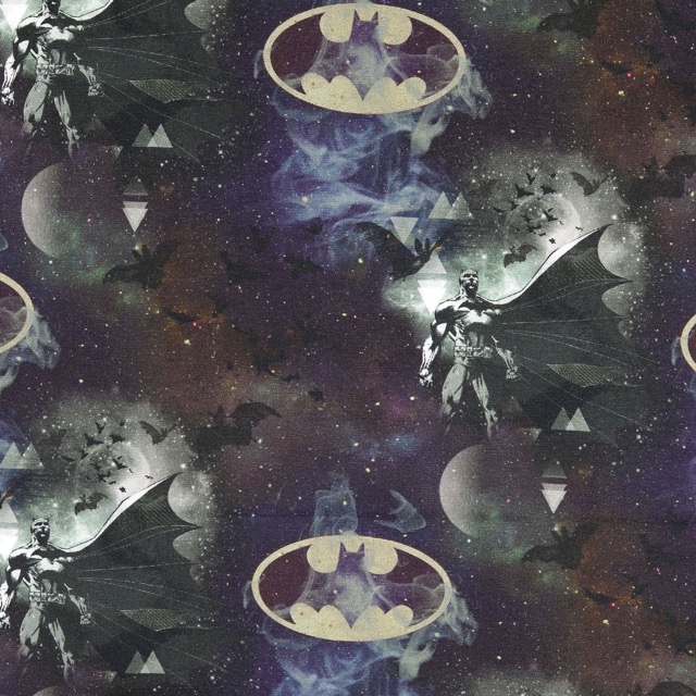 Cotton jersey digital print batman grey