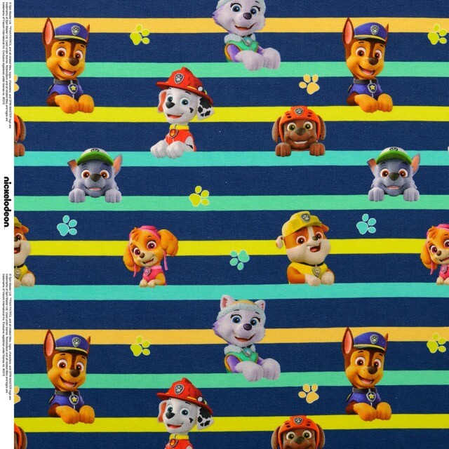 cotton jersey digital print Paw Patrol navy
