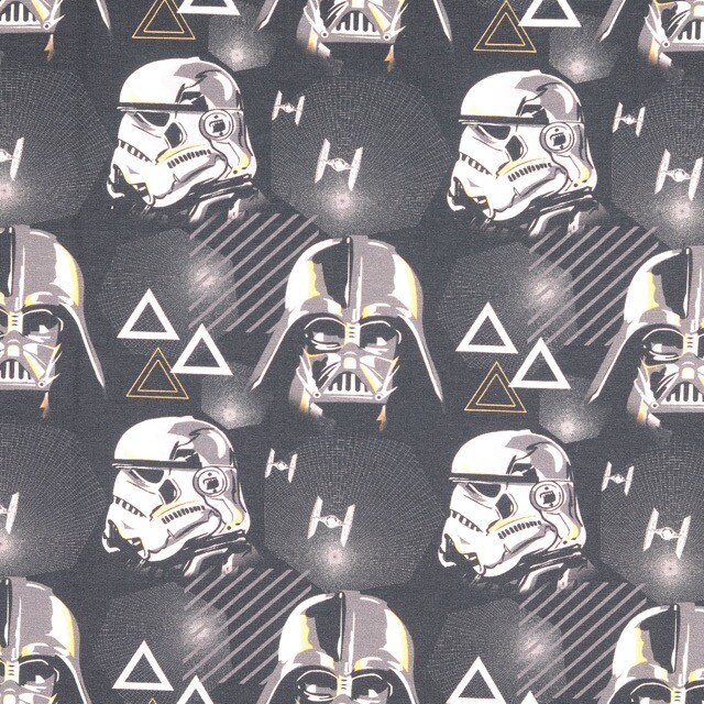 Cotton jersey digital print star wars grey