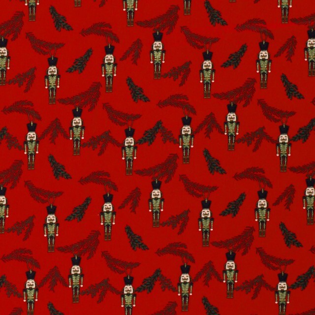 Cotton christmas nutcracker red/gold