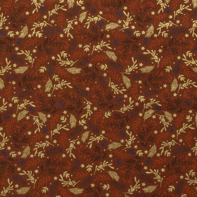 Cotton christmas twigs brick/gold
