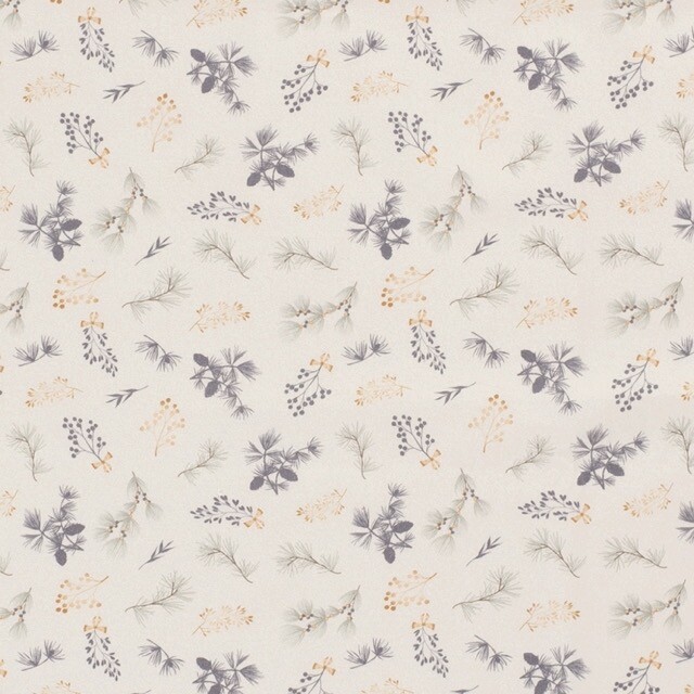 Cotton christmas twigs beige/bronze