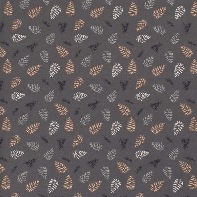 Cotton christmas pine cones green/bronze