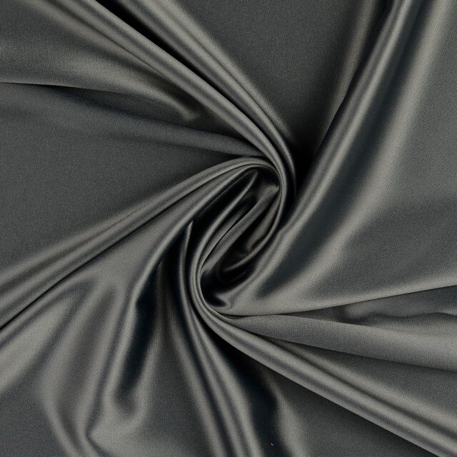 Satin fabric solid grey