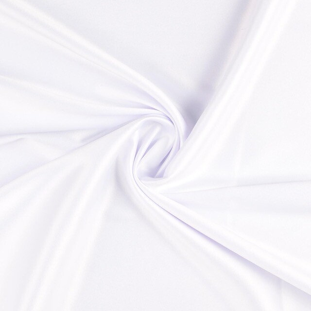 Satin fabric solid white