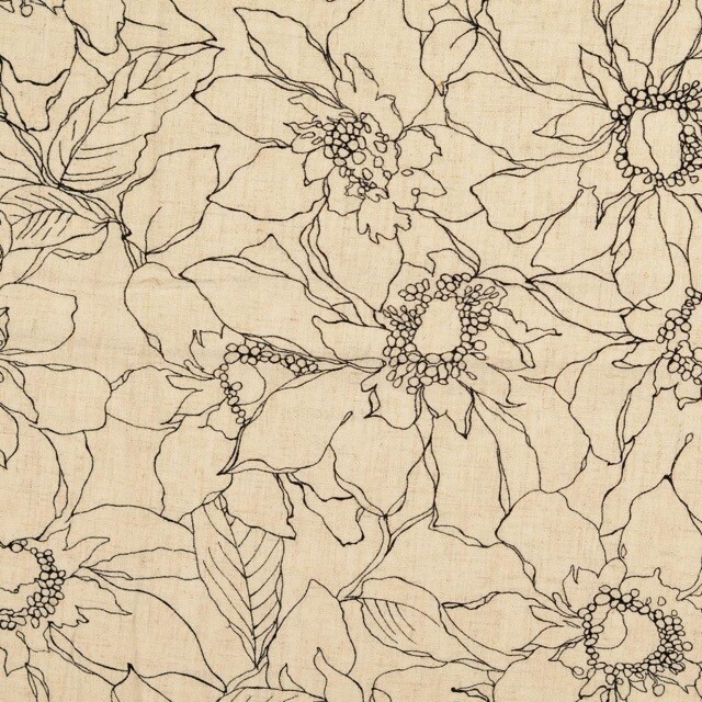 Viscose linen flowers sand