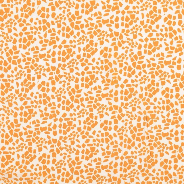 Viscose poplin giraffe skin orange/white