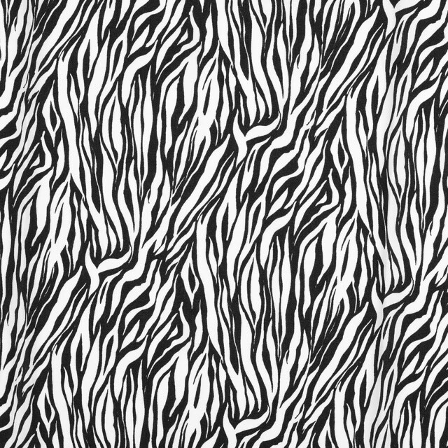 Viscose poplin zebra black/white