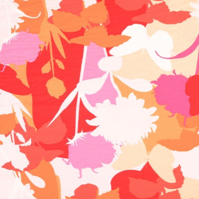 Viscose nylon flowers orange