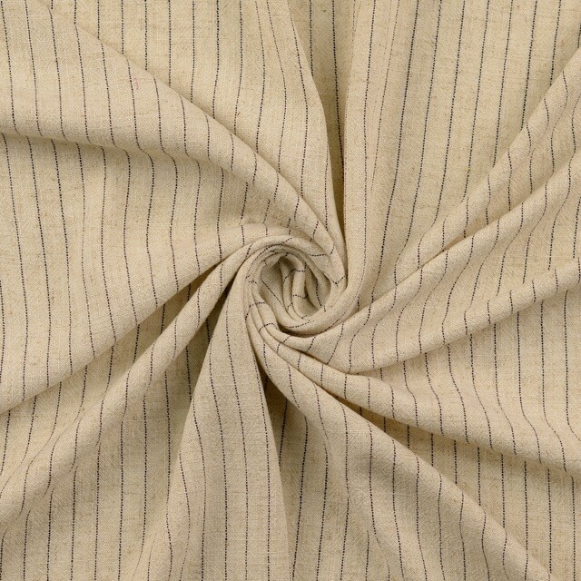 Viscose linen slub stripes beige