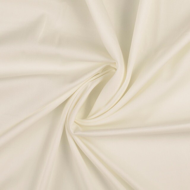 Cotton satin stretch solid white
