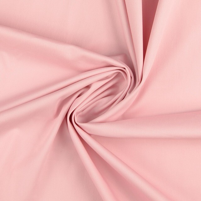 Cotton satin stretch solid pink