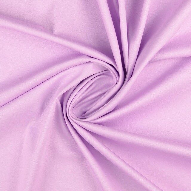 Cotton satin stretch solid lilac