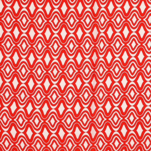 Viscose poplin abstract red